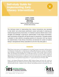 Self-Study Guide for Implementing Early Literacy Interventions