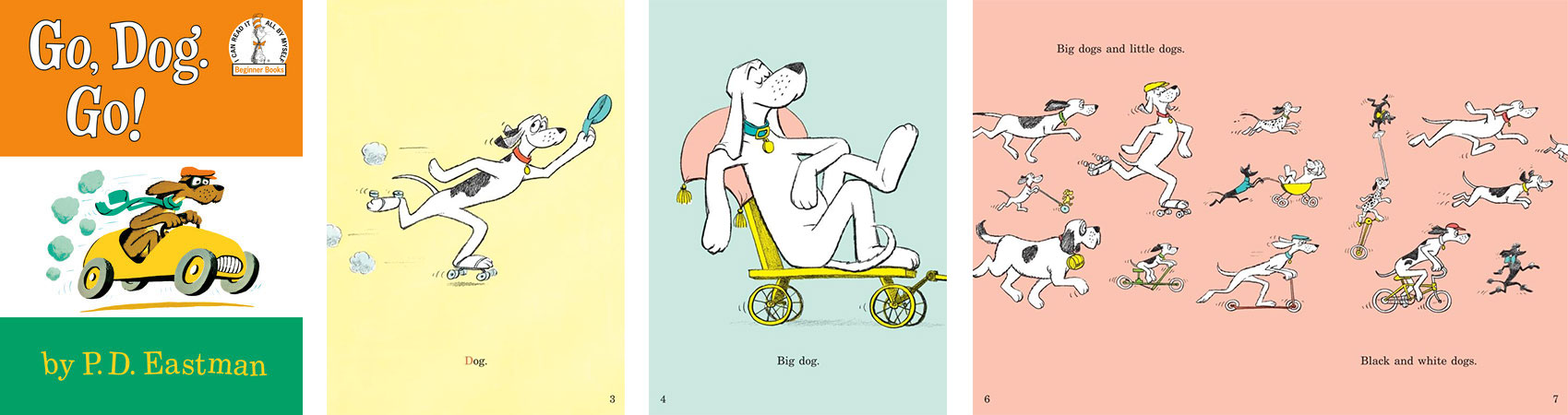 Illustrations from picture book Go Dog Go!