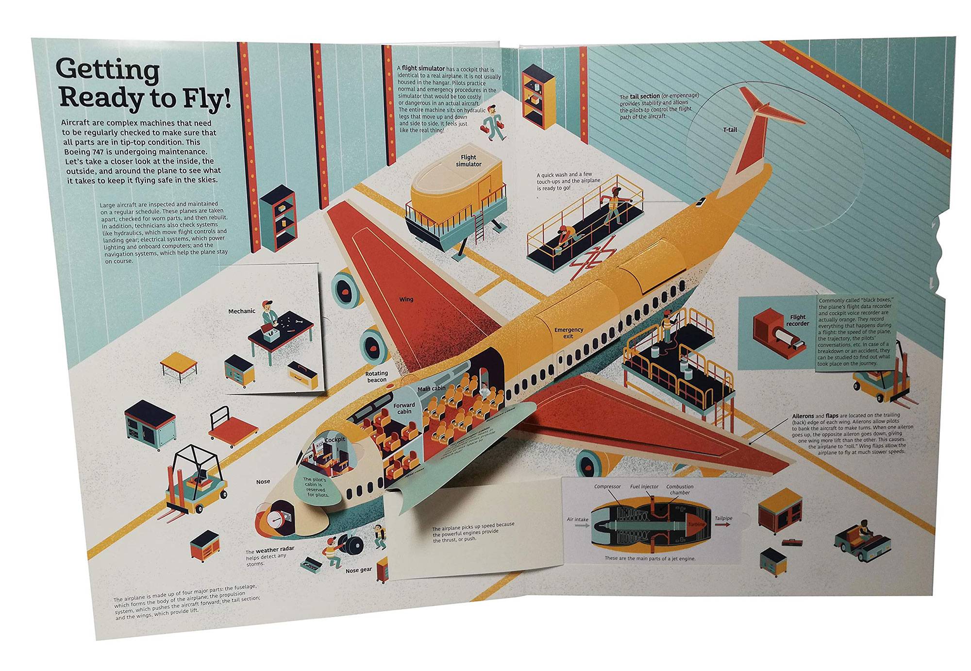 Cutaway of airplane