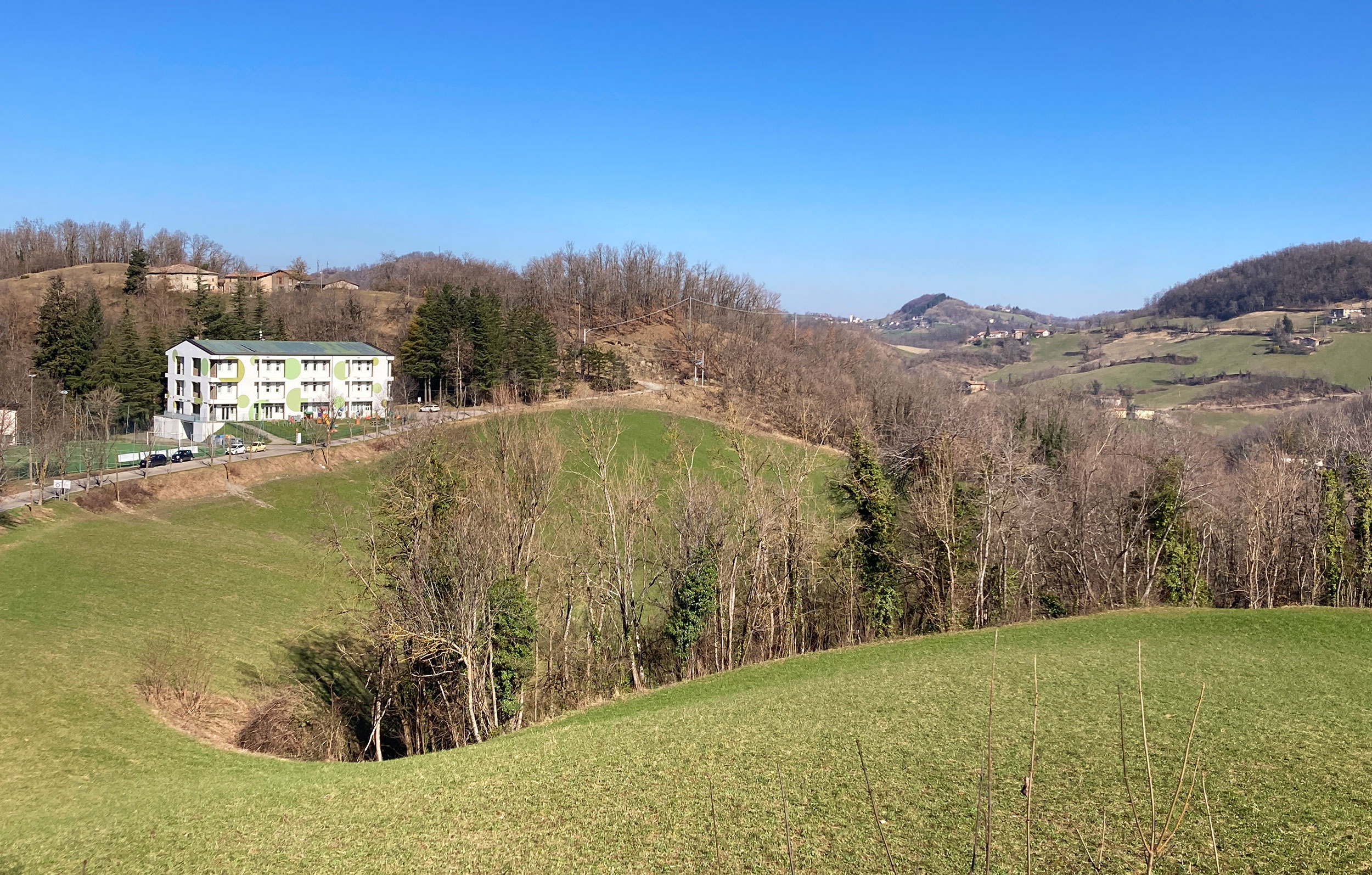 Village school in Apennines in Italy