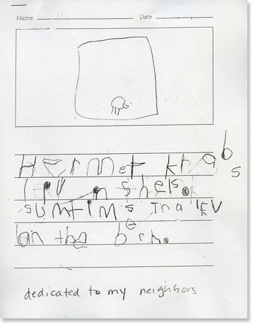Kindergarten: Writing Sample 4