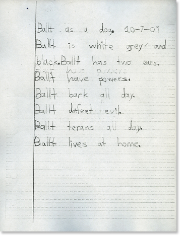 Second Grade: Writing Sample 3