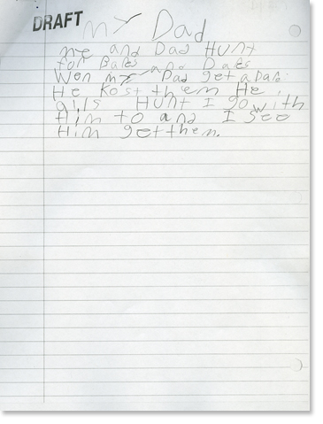 Third Grade: Writing Sample 1