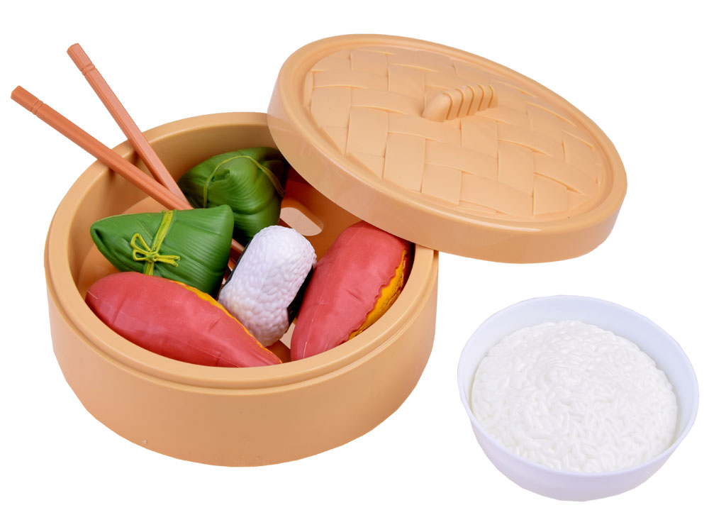 Bamboo box with sushi