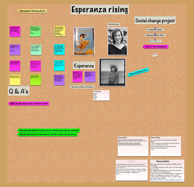 Figure 4. Students Using Corkulous to Share Ideas