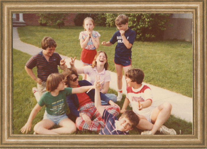 Children's author Cece Bell as a young girl with her siblings and her mother