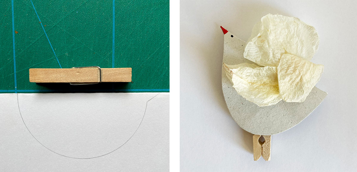 bird template and DIY cardboard bird