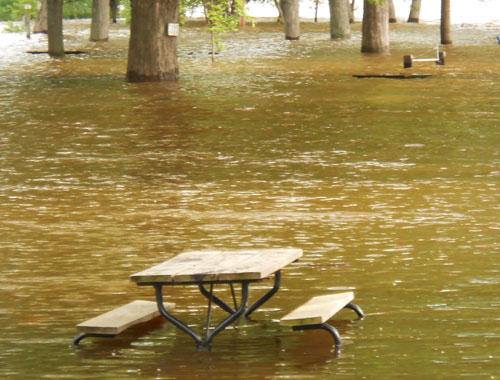 Flooded Mississippi River