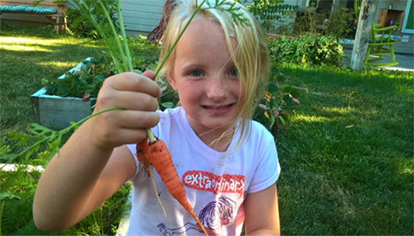 Young girl in the garden