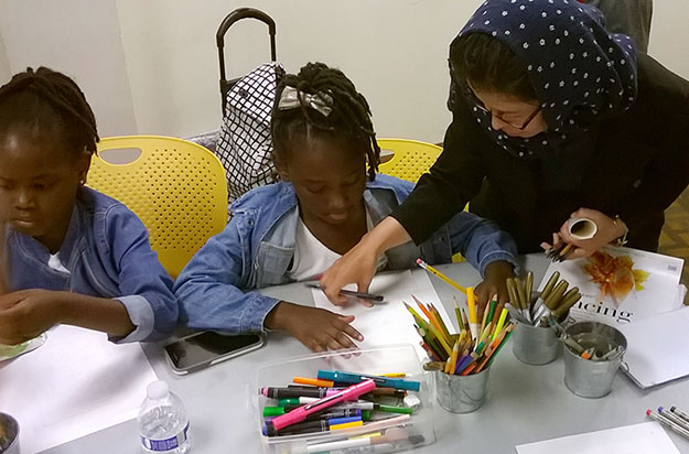 Turquoise Mountain at the Sackler: art and poetry workshop with Sughra Hussainy