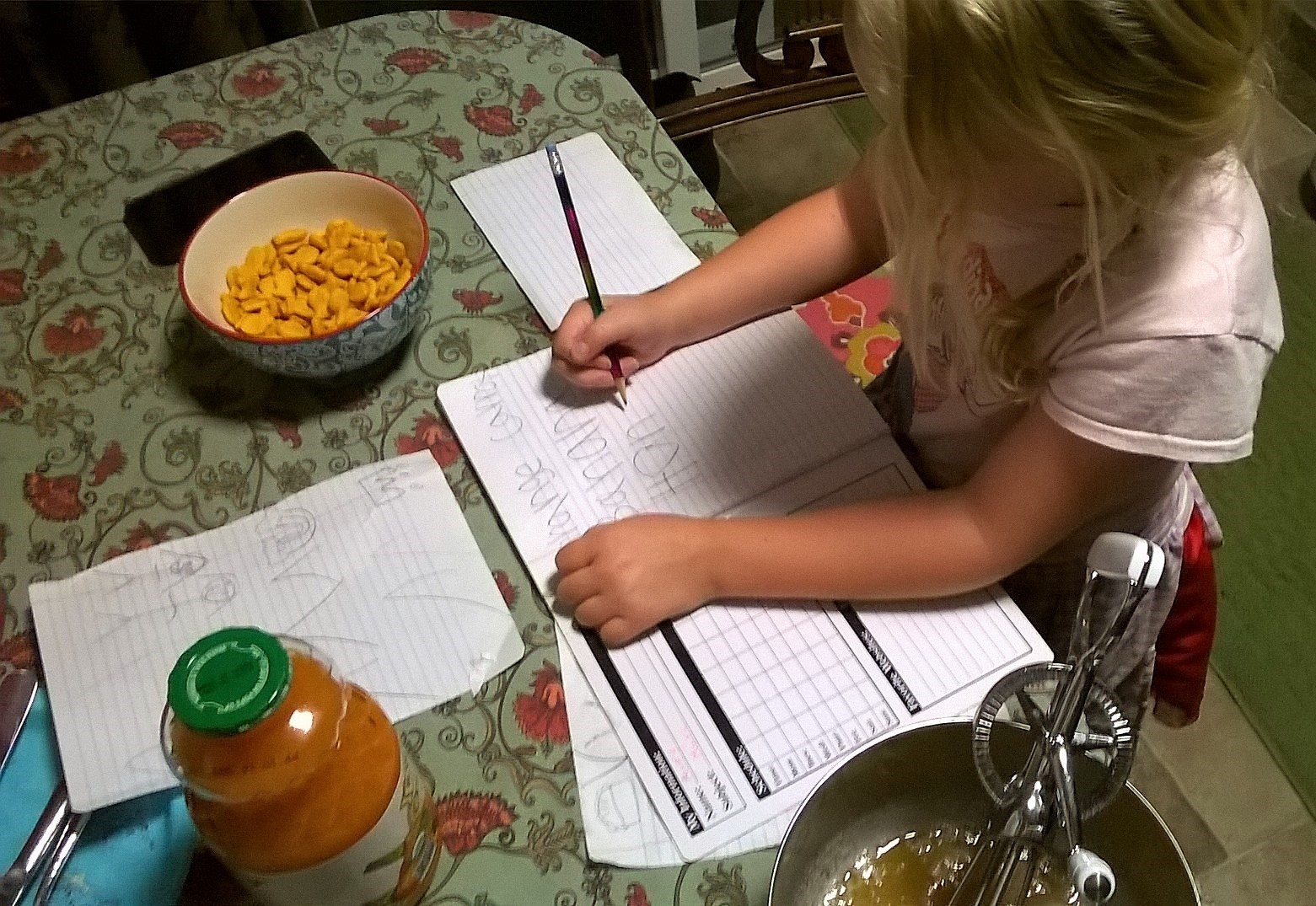 Child cooking during the holidays