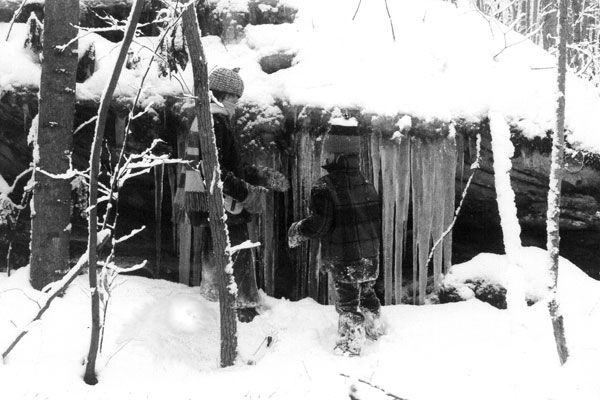 Rachael and Evan at the icicle cave