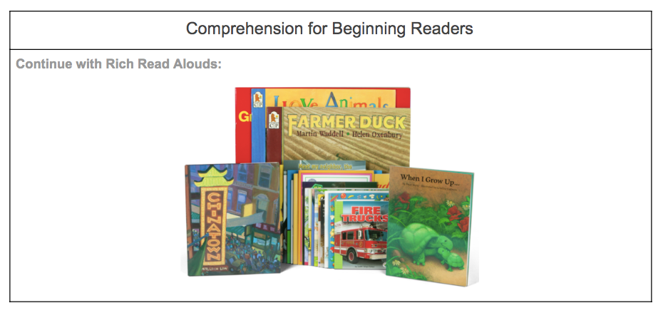 Rich read alouds to improve comprehension for beginning readers