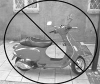 No Scooter Graphic for Digital Story