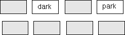 Example of rhyming 'park' and 'dark'