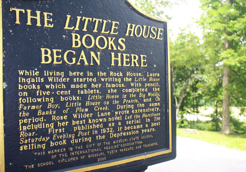 Laura Ingalls Wilder Rock House Signage