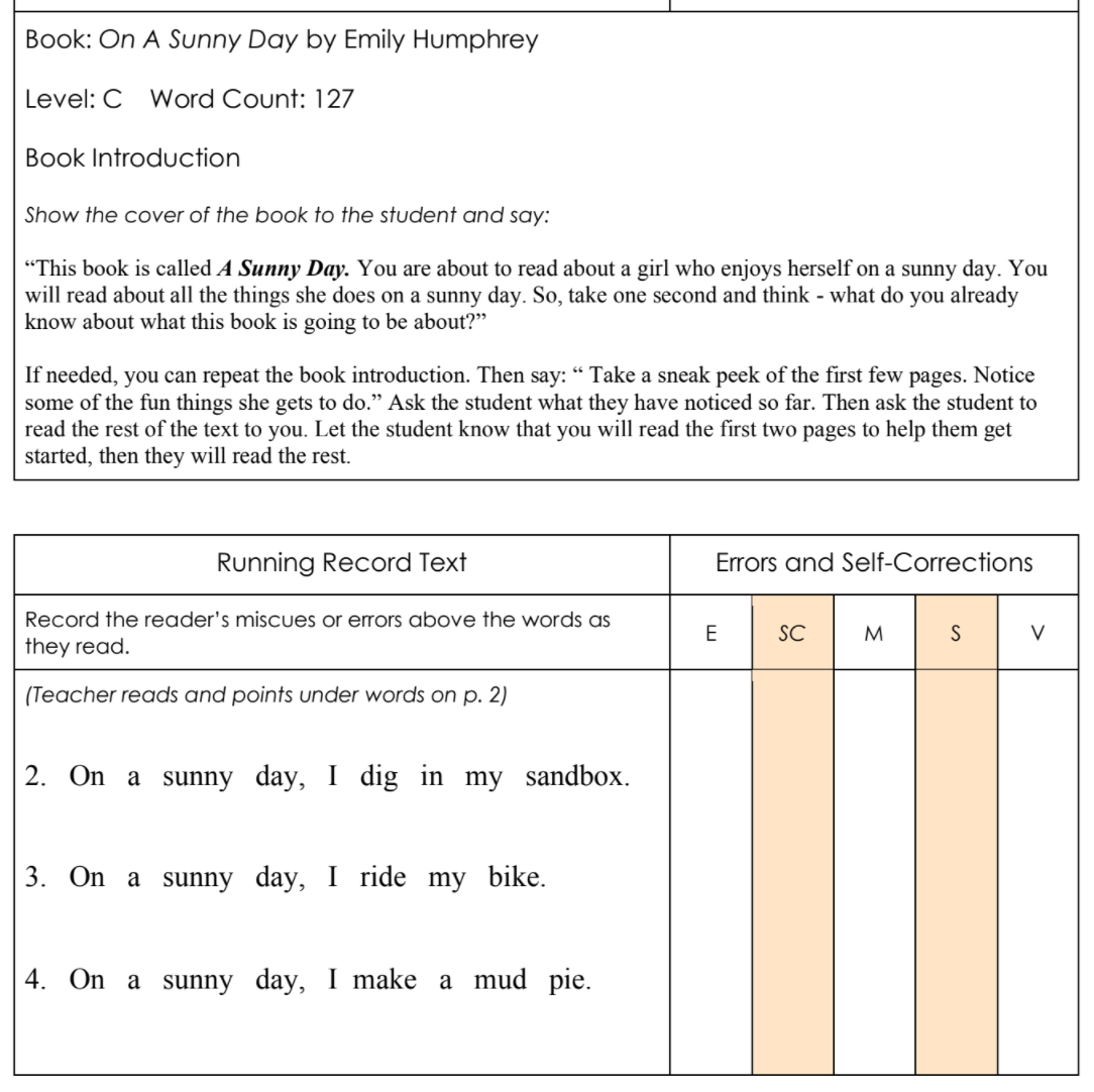 MSV scoring examples