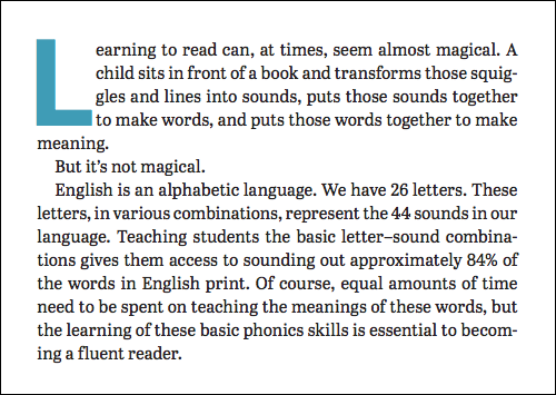 Wiley Blevins quote about learning to read