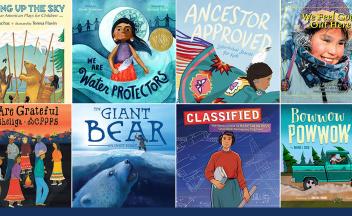 Collage of children's book covers featuring Native American themes