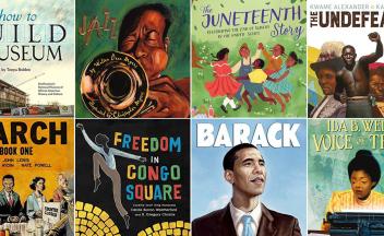 Collage of picture book covers for Black History Month