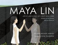 Maya Lin touching the wall of the Vietnam Memorial