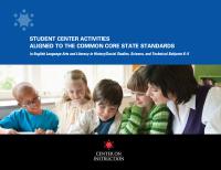 Student Center Activities Aligned to the Common Core State Standards