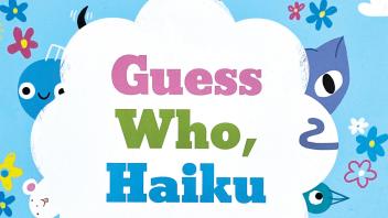 Guess Who Haiku book cover detail with bird, cat, flowers