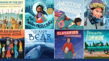 collage of picture book covers featuring Native American history and culture