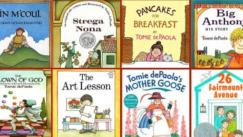 collage of Tomie De Paola book covers
