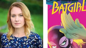 Cartoonist Hope Larson with a Batgirl cover