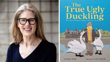 Children'sauthor Sandra Nickel and her book The True Ugly Duckling